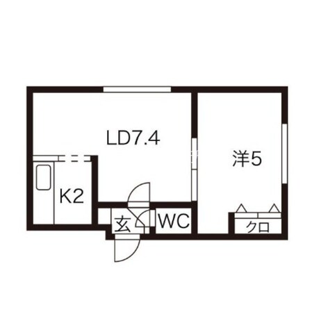 北２４条駅 徒歩8分 4階の物件間取画像